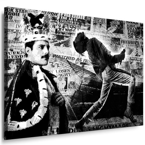 Freddie Mercury - Queen Leinwandbild Bild fertig auf Keilrahmen ! Pop Art Gemälde Kunstdrucke, Wandbilder - Bilder zur Dekoration - Deko. Musik Stars Kunstdrucke