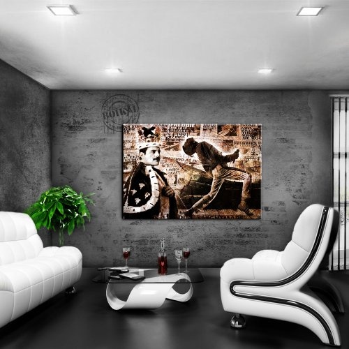 Freddie Mercury - Queen Kunstdruck NR:019877 k. Poster - Bild fertig auf Keilrahmen ! Pop Art Gemälde Kunstdrucke, Wandbilder, Bilder zur Dekoration - Deko. Musik Stars Kunstdrucke