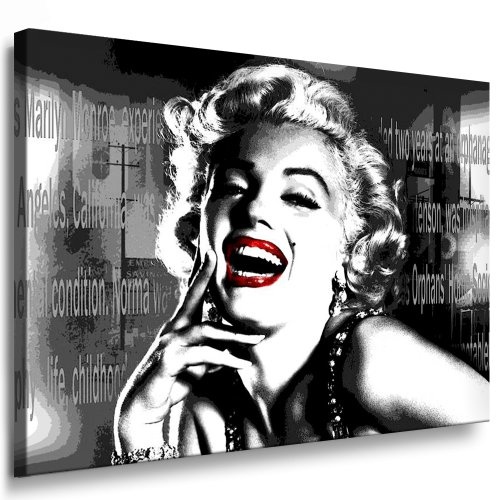 Marilyn Monroe Leinwand Bild 100x70cm k. Poster ! Bild fertig auf Keilrahmen ! Pop Art Gemälde Kunstdrucke, Wandbilder, Bilder zur Dekoration - Deko. Film / Tv Stars Kunstdrucke