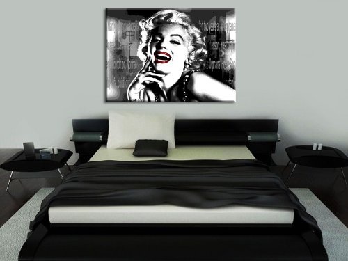 Marilyn Monroe Leinwand Bild 100x70cm k. Poster ! Bild fertig auf Keilrahmen ! Pop Art Gemälde Kunstdrucke, Wandbilder, Bilder zur Dekoration - Deko. Film / Tv Stars Kunstdrucke