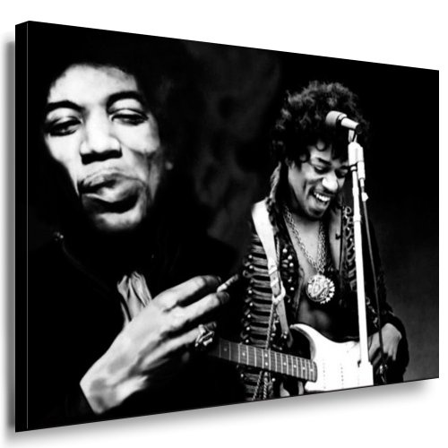 Kunstdruck "Jimi Hendrix" / Bild 100x70cm / Leinwandbild fertig auf Keilrahmen / Leinwandbilder, Wandbilder, Poster, Pop Art Gemälde, Kunst - Deko Bilder