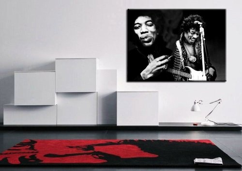 Kunstdruck "Jimi Hendrix" / Bild 100x70cm / Leinwandbild fertig auf Keilrahmen / Leinwandbilder, Wandbilder, Poster, Pop Art Gemälde, Kunst - Deko Bilder