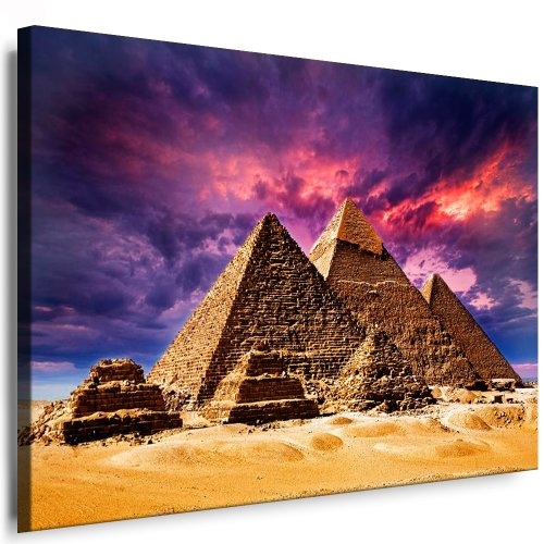 Leinwandbild Ägypten Pyramiden Bild Leinwandbild fertig auf Keilrahmen / Leinwandbilder, Wandbilder, Poster, Pop Art Gemälde, Kunst - Deko Bilder