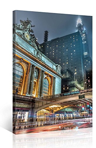 Gallery of Innovative Art - Grand Central Station New York - 75x100cm Premium Kunstdruck Wand-Bild - Leinwand-Druck in deutscher Marken-Qualität - Leinwand-Bilder auf Holz-Keilrahmen als moderne Wanddekoration