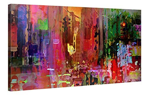 Big City Life - Premium Canvas Art Print Wall Decor - 100x50cm XXL Giclee Canvas Print, Wall Art Canvas Picture, Canvas Picture Stretched on a Frame, Canvas Image in High Definition