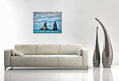 Gallery of Innovative Art - Japanese Sea - 100x75cm Premium Kunstdruck Wand-Bild - Leinwand-Druck in deutscher Marken-Qualität - Leinwand-Bilder auf Holz-Keilrahmen als moderne Wanddekoration