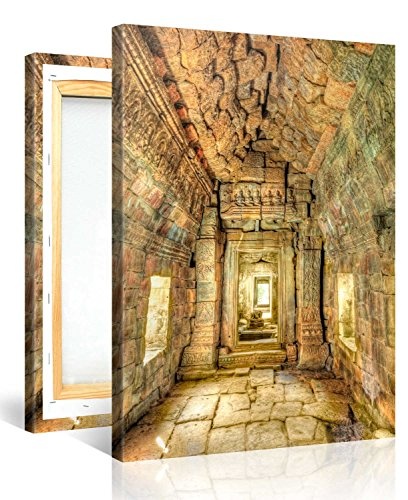 Gallery of Innovative Art - Preah Khan Gallery - 100x75cm Premium Kunstdruck Wand-Bild - Leinwand-Druck in deutscher Marken-Qualität - Leinwand-Bilder auf Holz-Keilrahmen als moderne Wanddekoration