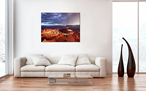 Gallery of Innovative Art - Rain In Canyon - 100x75cm Premium Kunstdruck Wand-Bild - Leinwand-Druck in deutscher Marken-Qualität - Leinwand-Bilder auf Holz-Keilrahmen als moderne Wanddekoration