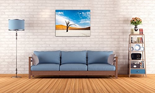 Gallery of Innovative Art - Dead Desert Tree - 100x75cm Premium Kunstdruck Wand-Bild - Leinwand-Druck in deutscher Marken-Qualität - Leinwand-Bilder auf Holz-Keilrahmen als moderne Wanddekoration