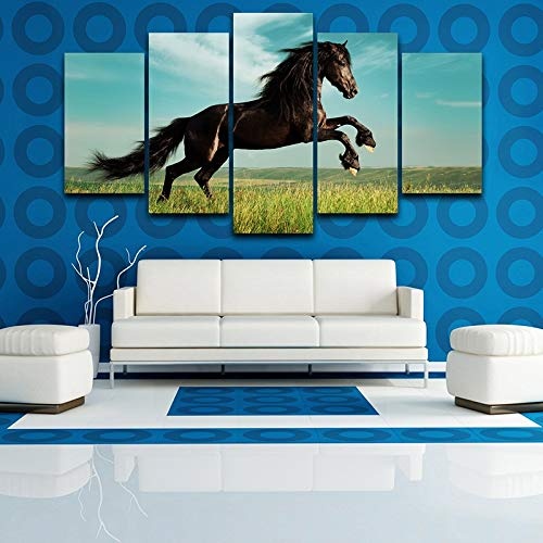 CYZSH Spray Ölgemälde Dekoration Für Zuhause Hd Gedruckt Dekor Künstlerischer Druck Zeichnung Auf Leinwand Wandkunst Bilder Pferd
