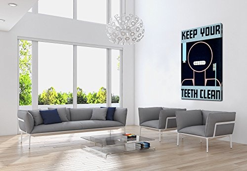 Gallery of Innovative Art Premium Leinwanddruck 80x120cm - Teeth Clean - Kunstdruck Auf Leinwand Auf 2cm Holz-Keilrahmen Für Wohn- Und Schlafzimmer - Vintage Plakatsammlung