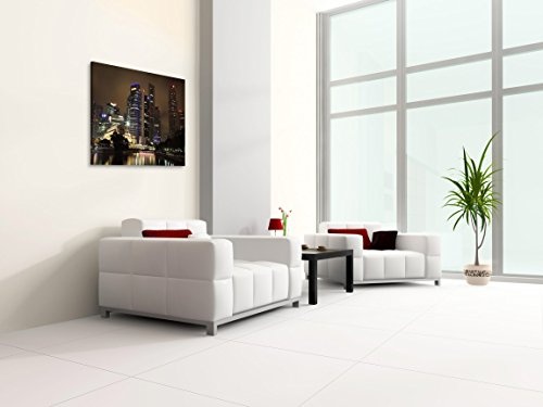 Gallery of Innovative Art - Singapore - 100x75cm Premium Kunstdruck Wand-Bild - Leinwand-Druck in deutscher Marken-Qualität - Leinwand-Bilder auf Holz-Keilrahmen als moderne Wanddekoration