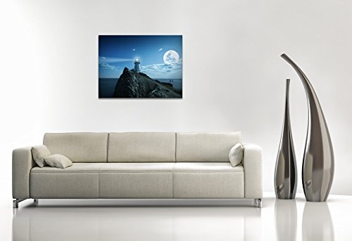 Gallery of Innovative Art - Lighthouse - 100x75cm Premium Kunstdruck Wand-Bild - Leinwand-Druck in deutscher Marken-Qualität - Leinwand-Bilder auf Holz-Keilrahmen als moderne Wanddekoration