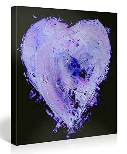 Gallery of Innovative Art - Purple Heart 80x80cm - Leinwanddruck, Wandbilder, Kunstdrucke als Leinwandbild - Neu und Aufgespannt auf Keilrahmen - XXL Bilder Dekoration für Zuhause