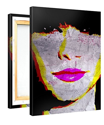 Premium Kunstdruck Wand-Bild - Pink Lips - 75x100cm XXL...