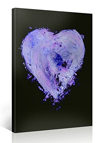 Purple Heart - Premium Kunstdruck Wand-Bild - 75x100cm XXL Leinwand-Druck in deutscher Marken-Qualität - Leinwand-Bilder auf Holz-Keilrahmen als moderne Wohnzimmer-Deko