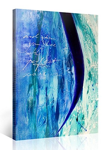 Premium Kunstdruck Wand-Bild - Perfect Blue - 75x100cm - Modern Art XXL Giclee canvas print, Wall Art canvas picture - Canvas print stretched on a frame - XXL Canvas images in High Definition