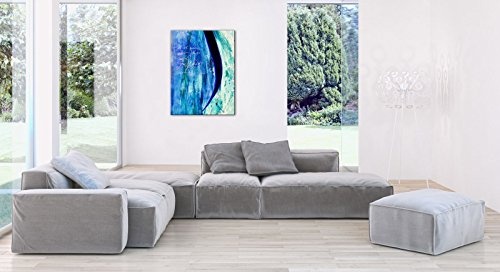 Premium Kunstdruck Wand-Bild - Perfect Blue - 75x100cm - Modern Art XXL Giclee canvas print, Wall Art canvas picture - Canvas print stretched on a frame - XXL Canvas images in High Definition