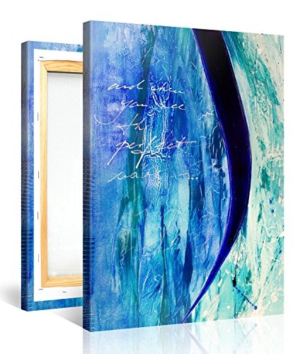 Premium Kunstdruck Wand-Bild - Perfect Blue - 75x100cm - Modern Art XXL Giclee canvas print, Wall Art canvas picture - Canvas print stretched on a frame - XXL Canvas images in High Definition