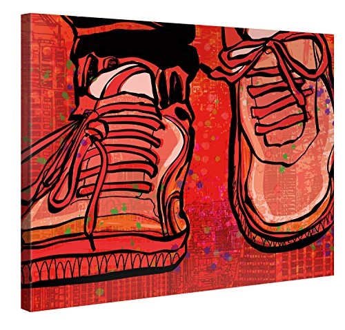Premium Kunstdruck Wand-Bild - Sneakers - 100x75cm XXL...