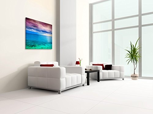 Premium Kunstdruck Wand-Bild - Sea of Colour - 100x75cm - XXL Leinwand-Druck in deutscher Marken-Qualität - Leinwand-Bilder auf Holz-Keilrahmen als moderne Wohnzimmer-Deko