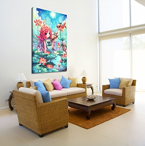 Gallery of Innovative Art Premium Leinwanddruck 80x120cm - Divine Marsh - Kunstdruck Auf Leinwand Auf 2cm Holz-Keilrahmen Für Wohn- Und Schlafzimmer Von Emperpep - Anime Kollektion