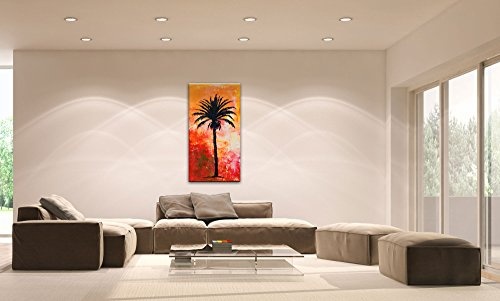 Palm - Premium Kunstdruck Wand-Bild - 50x100cm XXL Leinwand-Druck in deutscher Marken-Qualität - Leinwand-Bilder auf Holz-Keilrahmen als moderne Wohnzimmer-Deko