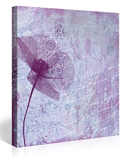 Premium Kunstdruck Wand-Bild - Purple Poppy - 80x80cm -...