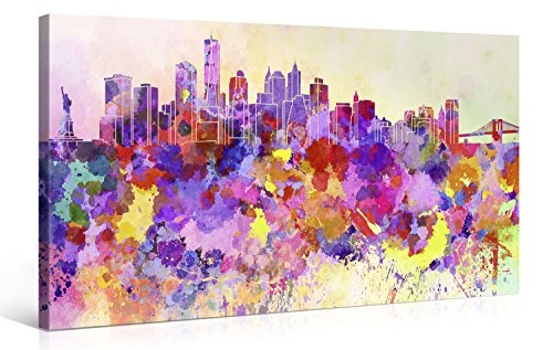Premium Kunstdruck Wand-Bild - Manhattan in Abstract...