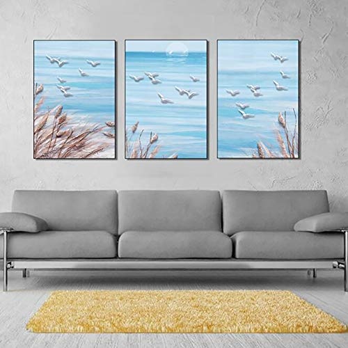 Gallery of Innovative Art Premium Leinwanddruck Fliegender Vogel Illustration Artwork -Kunstdruck Auf Leinwand Wohnzimmer,60 * 80CM*3