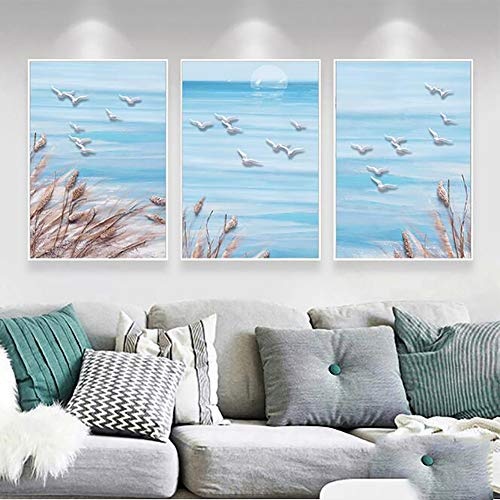 Gallery of Innovative Art Premium Leinwanddruck Fliegender Vogel Illustration Artwork -Kunstdruck Auf Leinwand Wohnzimmer,60 * 80CM*3