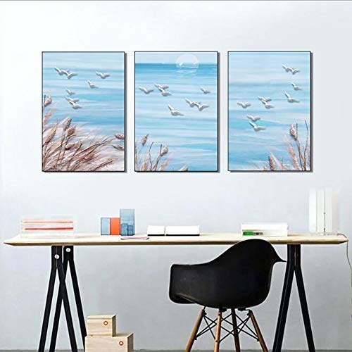 Gallery of Innovative Art Premium Leinwanddruck Fliegender Vogel Illustration Artwork -Kunstdruck Auf Leinwand Wohnzimmer,60 * 80CM*3