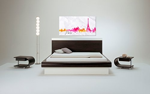 Gallery of Innovative Art Premium Leinwanddruck 100x50cm - Paris - Kunstdruck Auf Leinwand Auf 2cm Holz-Keilrahmen Für Wohn- Und Schlafzimmer