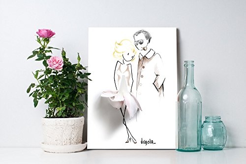 Gallery of Innovative Art Premium Kunstdruck Wand-Bild - Marilyn, 100 Prozent  Polyester/100 Prozent  Pine wood, Mehrfarbig, 40 x 30 x 2 cm, 1 Einheiten