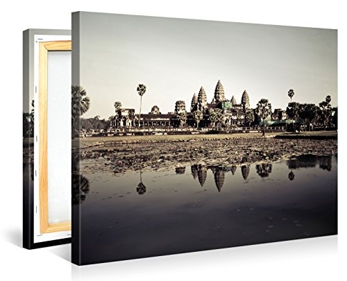 Gallery of Innovative Art - Angkor Wat Panorama - 100x75cm Premium Kunstdruck Wand-Bild - Leinwand-Druck in deutscher Marken-Qualität - Leinwand-Bilder auf Holz-Keilrahmen als moderne Wanddekoration