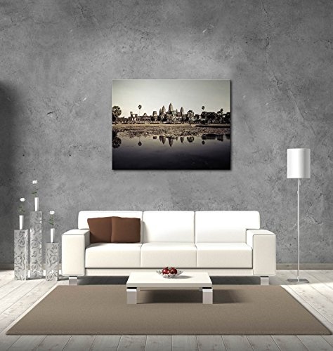Gallery of Innovative Art - Angkor Wat Panorama - 100x75cm Premium Kunstdruck Wand-Bild - Leinwand-Druck in deutscher Marken-Qualität - Leinwand-Bilder auf Holz-Keilrahmen als moderne Wanddekoration
