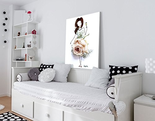 Gallery of Innovative Art Premium Kunstdruck Wand-Bild - Charlotte, 100 Prozent  Polyester/100 Prozent  Pine wood, Mehrfarbig, 80 x 60 x 2 cm, 1 Einheiten