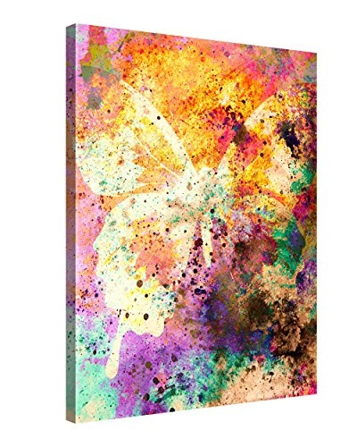 Gallery of Innovative Art Premium Leinwanddruck 75x100cm - Butterfly Artwork - Kunstdruck Auf Leinwand Auf 2cm Holz-Keilrahmen Für Wohn- Und Schlafzimmer