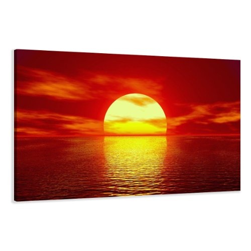 Visario Leinwandbilder 4094 Bild auf Leinwand Sonne, 80 x...