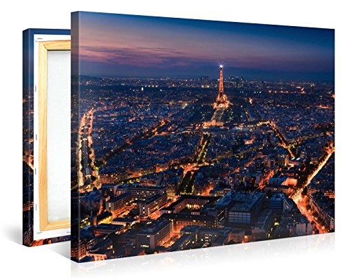 Gallery of Innovative Art Paris Skyline - 100x75cm Premium Kunstdruck Wand-Bild - Leinwand-Druck in deutscher Marken-Qualität - Leinwand-Bilder auf Holz-Keilrahmen als moderne Wanddekoration