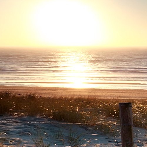 decomonkey Bilder Strand Sonnenuntergang 135x45 cm 1 Teilig Leinwandbilder Bild auf Leinwand Vlies Wandbild Kunstdruck Wanddeko Wand Wohnzimmer Wanddekoration Deko Meer Natur Landschaft