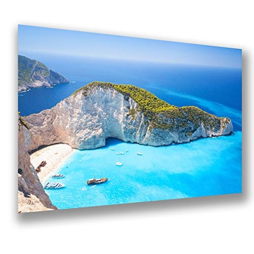PMP-4life Zakynthos-Poster | 140x100cm | hochauflösendes XXL Fotoposter Griechenland, Natur Plakat extra groß, XL Wand-Bild | Wanddeko Landschaft Meer Insel Strand Sonne