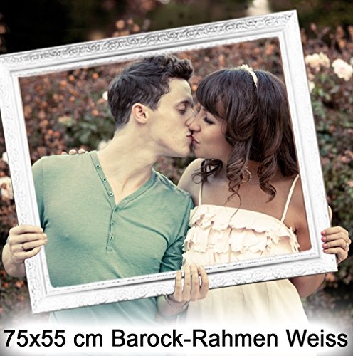 Bilderrahmen Hochzeit - PORTOFREI - Hochzeitsrahmen für lustige Hochzeitsfotos, lustige Hochzeitsspiele und als Photo Booth Zubehör. Bilderrahmen zur Hochzeit leicht und edel in WEISS