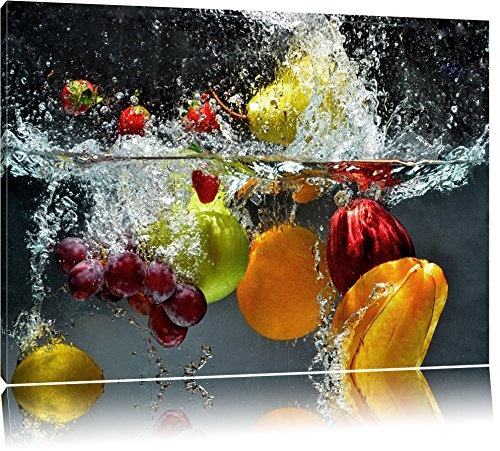 Früchte fallen ins Wasser Format: 120x80 auf...