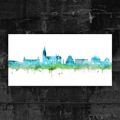 Kunstbruder Paderborn Skyline - Blau (Div....