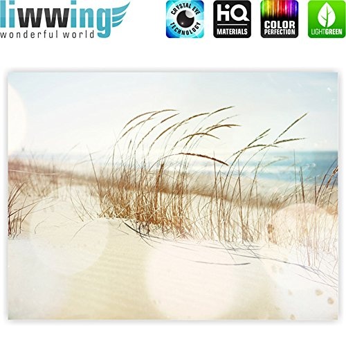 Leinwandbild 100x75 cm PREMIUM Leinwand Bild - Wandbild Kunstdruck Wanddeko Wand Canvas - Strand Meer Nordsee Ostsee Beach Wasser Blau Himmel Sonne Sommer - no. 148