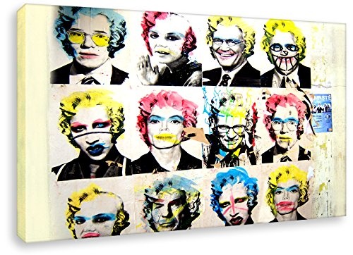 Kunstbruder Leinwandbild Banksy Pop Art (Div. Größen) - Streetart auf Leinwand/Wandbild Kunstdruck Loftbild 30x40cm