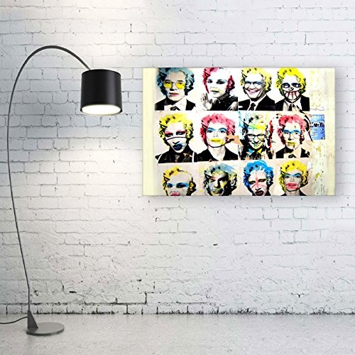 Kunstbruder Leinwandbild Banksy Pop Art (Div. Größen) - Streetart auf Leinwand/Wandbild Kunstdruck Loftbild 30x40cm
