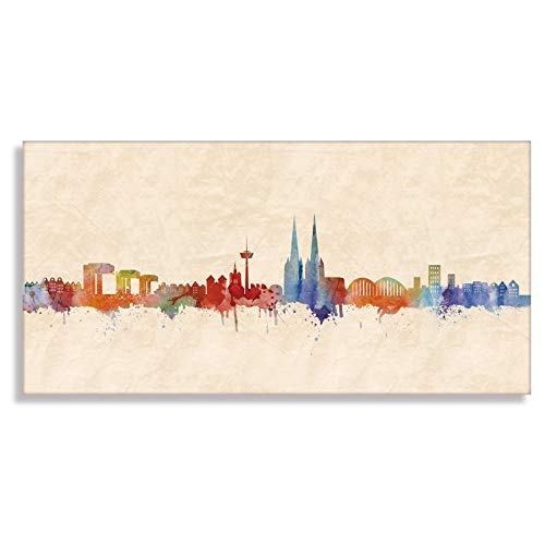 Kunstbruder Kölner Skyline - Farbe 60x120cm - by...