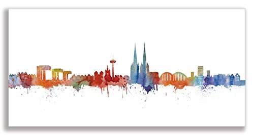 Köln Skyline Stadt Weiss by DiChyk (Div....